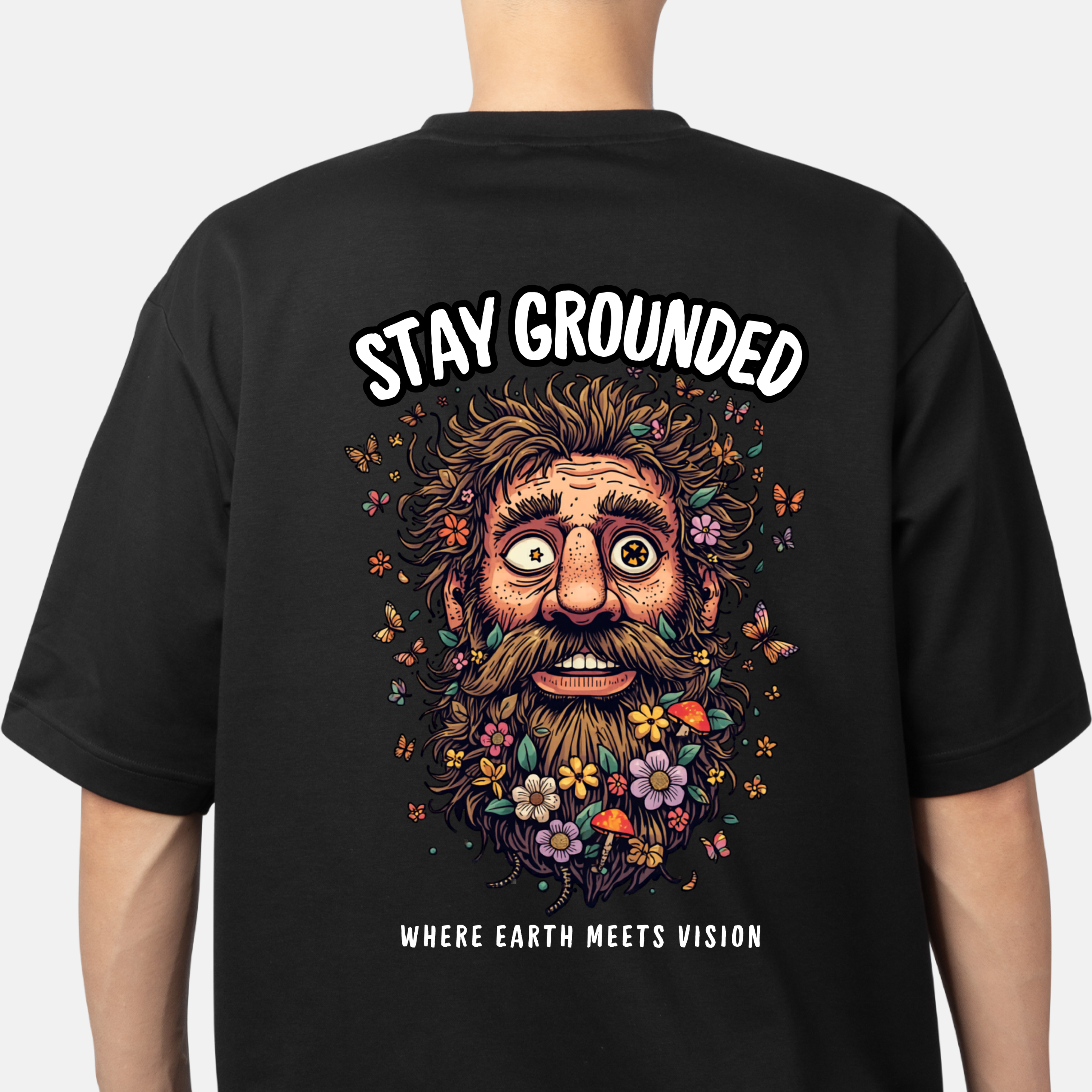GroundGaze "Mountain Man" Anime Graphic Dark Tee
